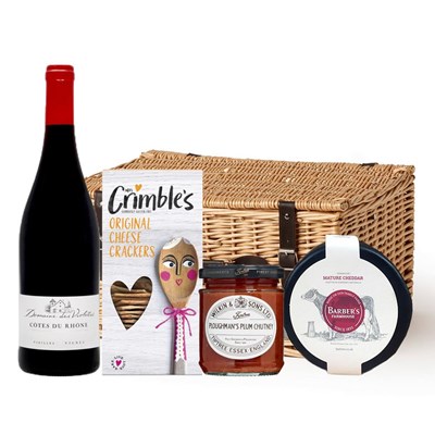 Les Violettes Cotes du Rhone 75cl Red Wine And Cheese Hamper